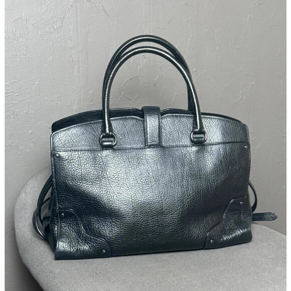 Coach Mercer 30 Bag with Bandana Rivets Black Pebbled Leather Crossbody Strap - Picture 3 of 15